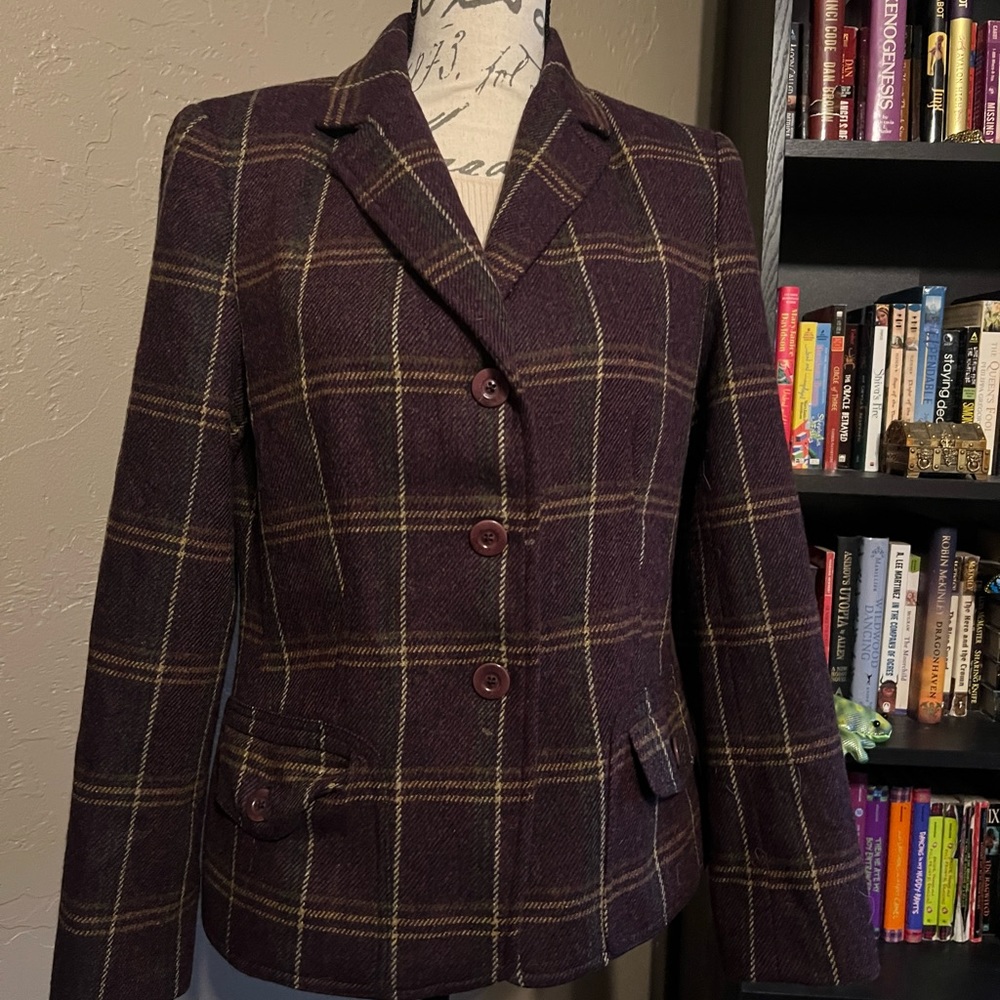 Talbot Women’s Purple Plaid Blazer